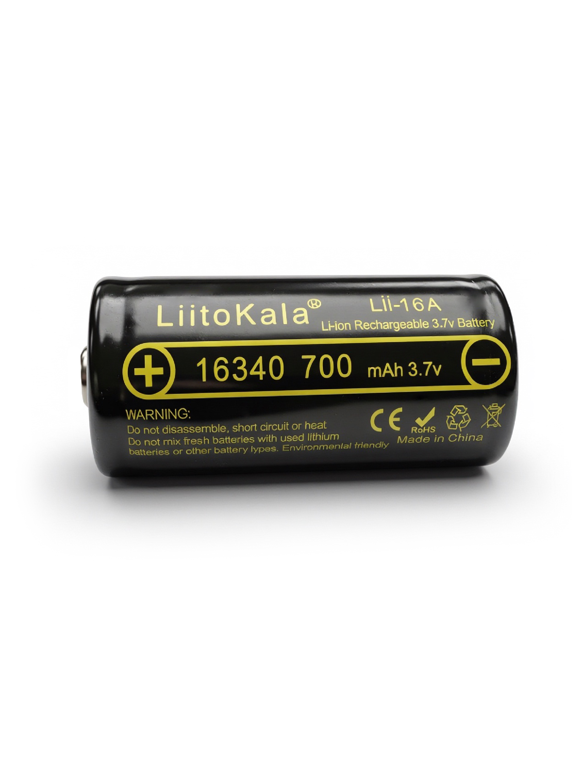 Аккумулятор LiitoKala 16340 Lii-16A Li-ion 3.7В 700mAh