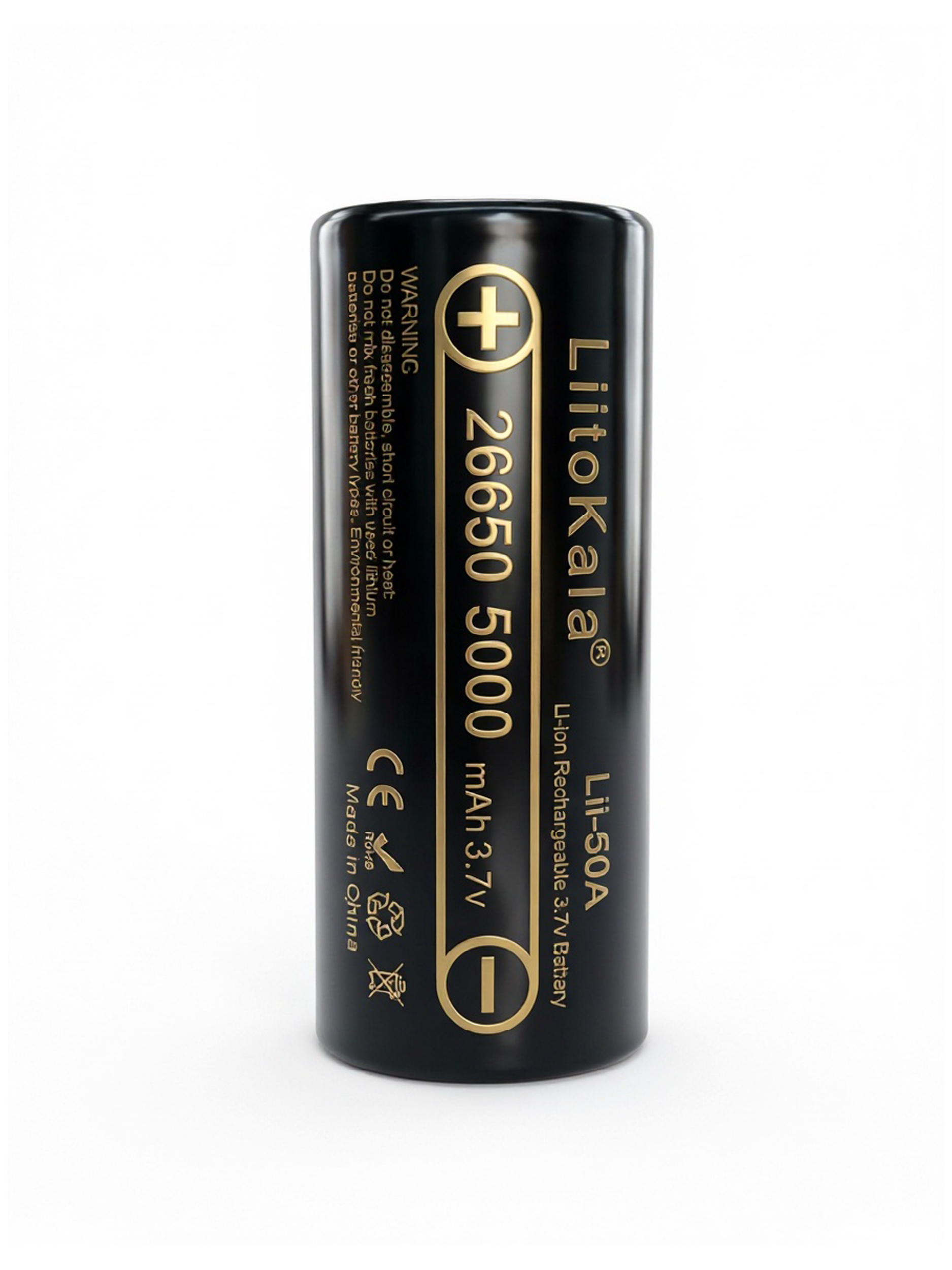 Аккумулятор 26650 LiitoKala Lii-50A Li-ion, 3.7v, 5000 mAh