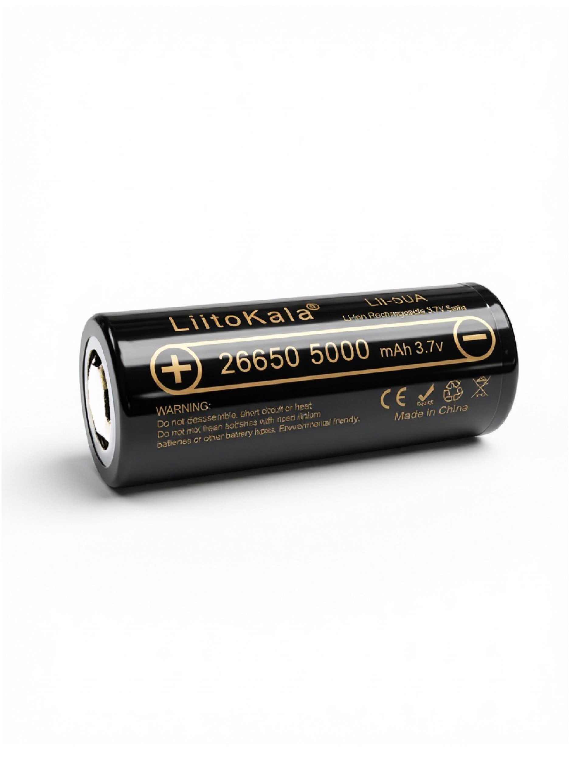 Аккумулятор 26650 LiitoKala Lii-50A Li-ion, 3.7v, 5000 mAh