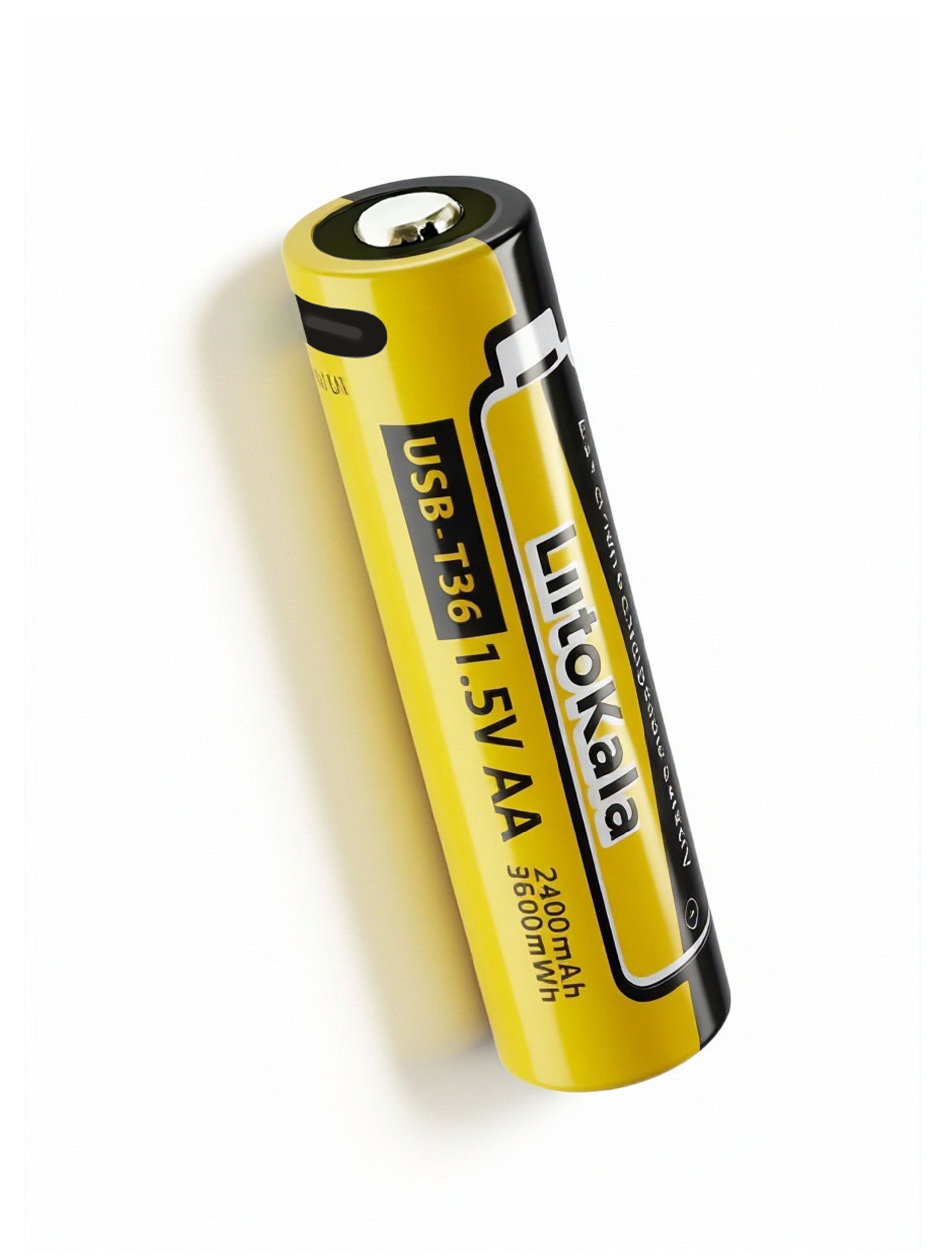 Аккумулятор AA Li-Ion LiitoKala USB-T36 2400mAh 1.5В, выпуклый плюс