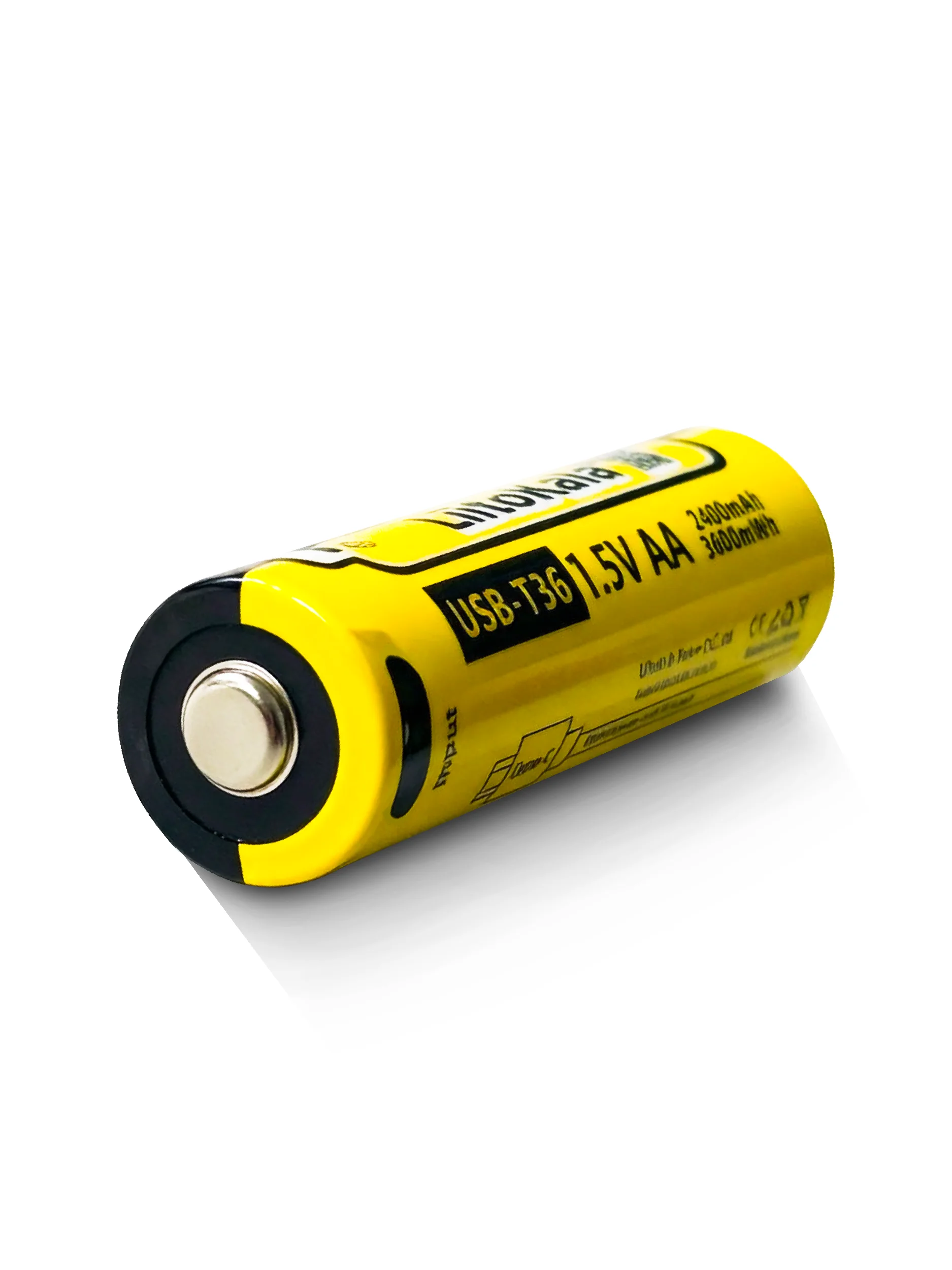 Аккумулятор AA Li-Ion LiitoKala USB-T36 2400mAh 1.5В, выпуклый плюс