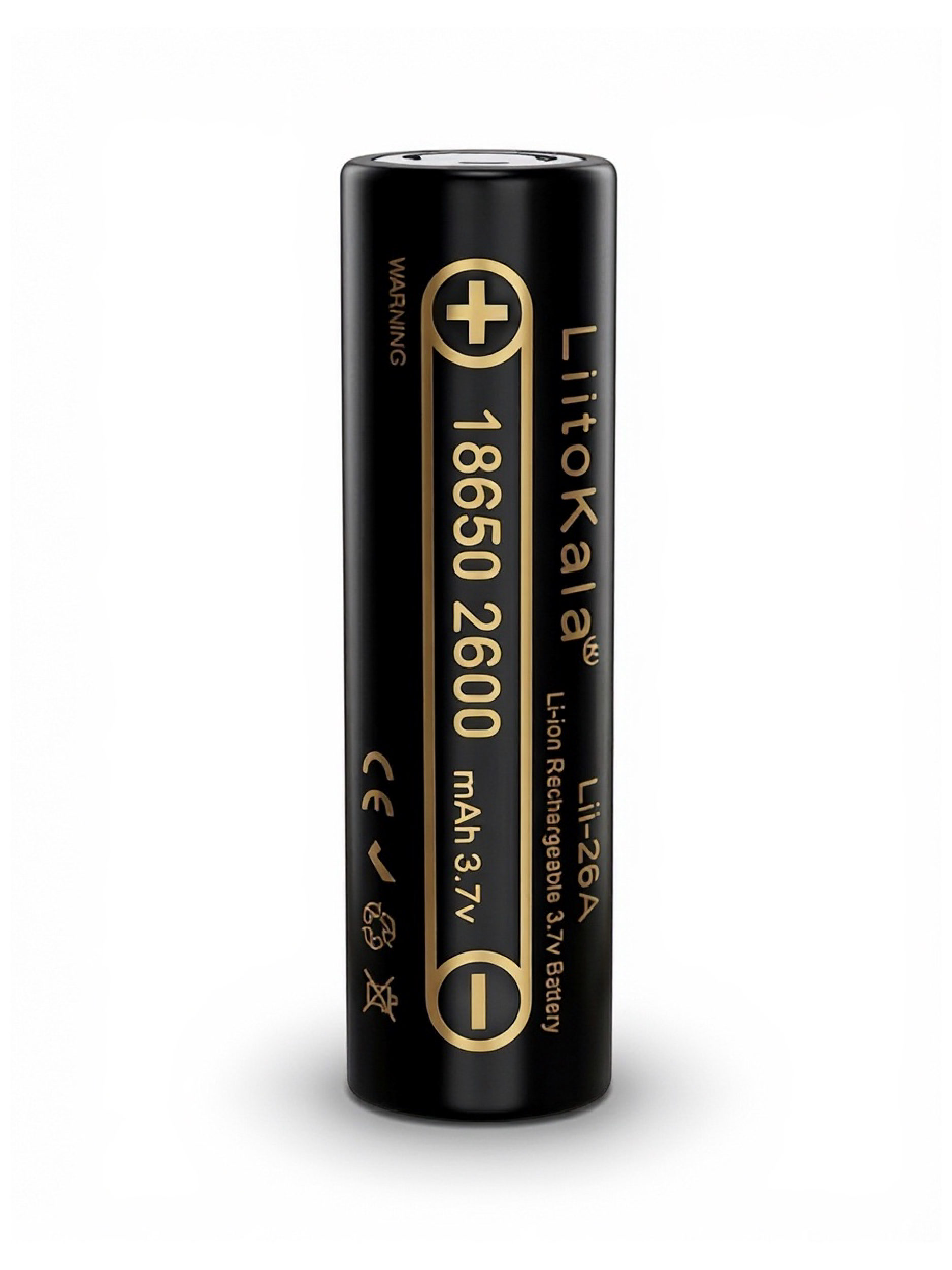 Аккумулятор 18650 Li-Ion LiitoKala Lii-26A 2600mAh, 3.7В, INR18650, без защиты