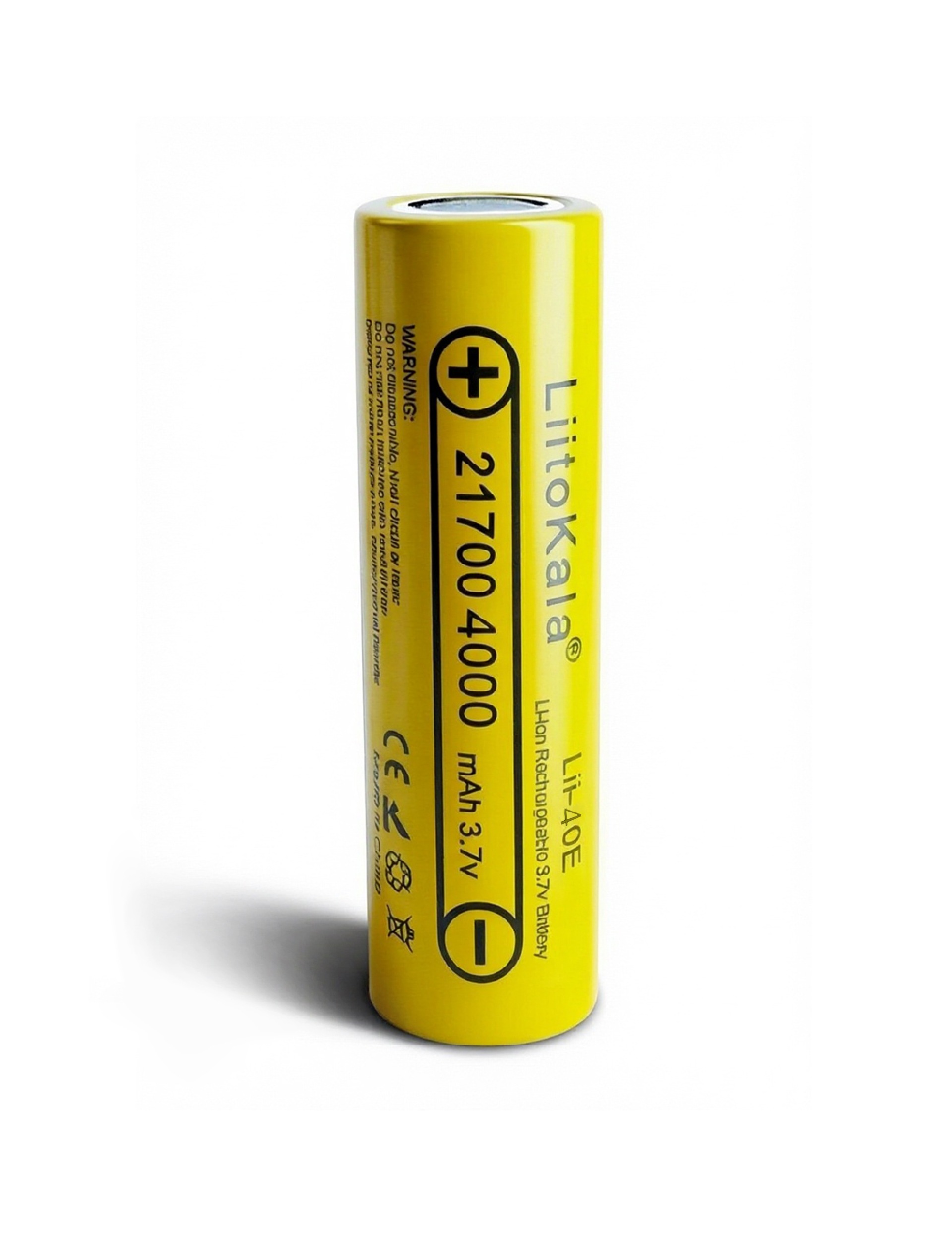 Аккумулятор 21700 Li-Ion LiitoKala Lii-40A, 4000 mAh плоский плюс
