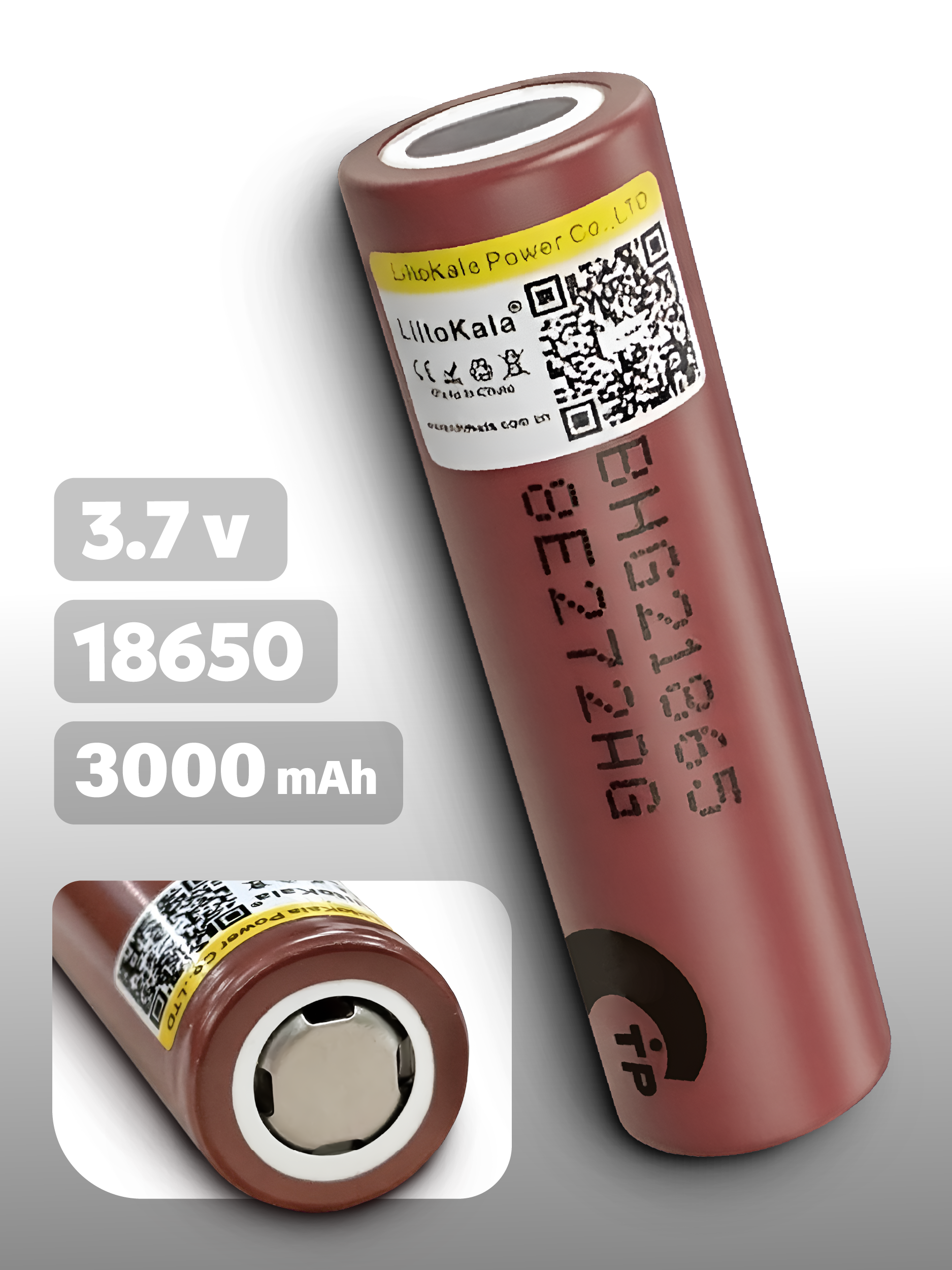 Аккумулятор 18650 высокотоковый LiitoKala HG2 от 2900mAh 3.7В, до 20А