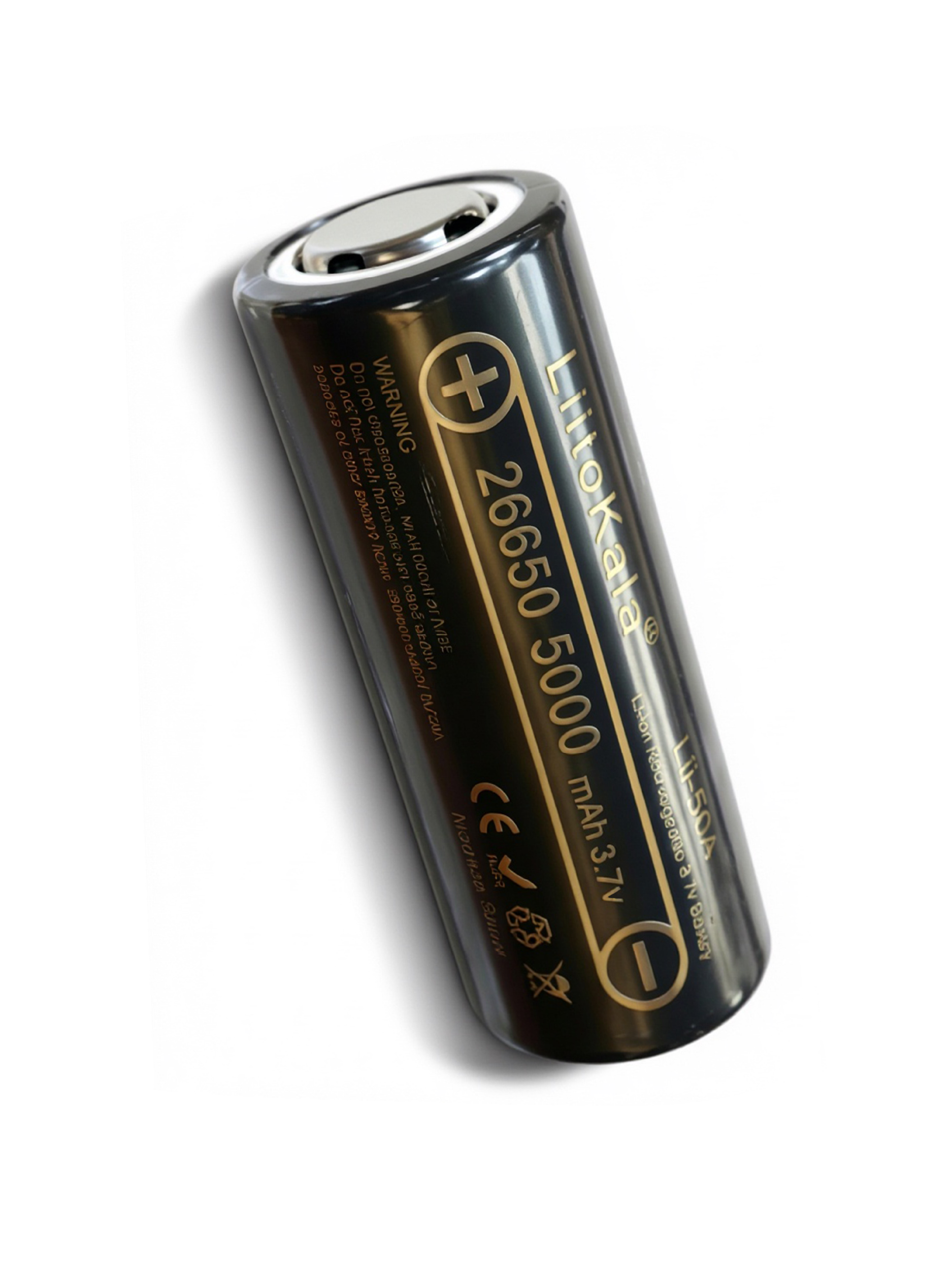 Аккумулятор 26650 LiitoKala Lii-50A-JT Li-ion, 3.7v, 5000 mAh, выпуклый плюс