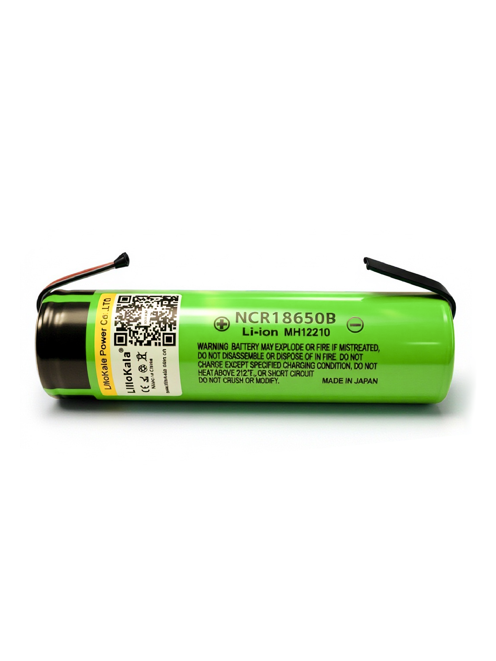 Аккумулятор LiitoKala 18650 с выводами Li-ion 3.7В 3400mAh до 10А незащищенный, с выводами