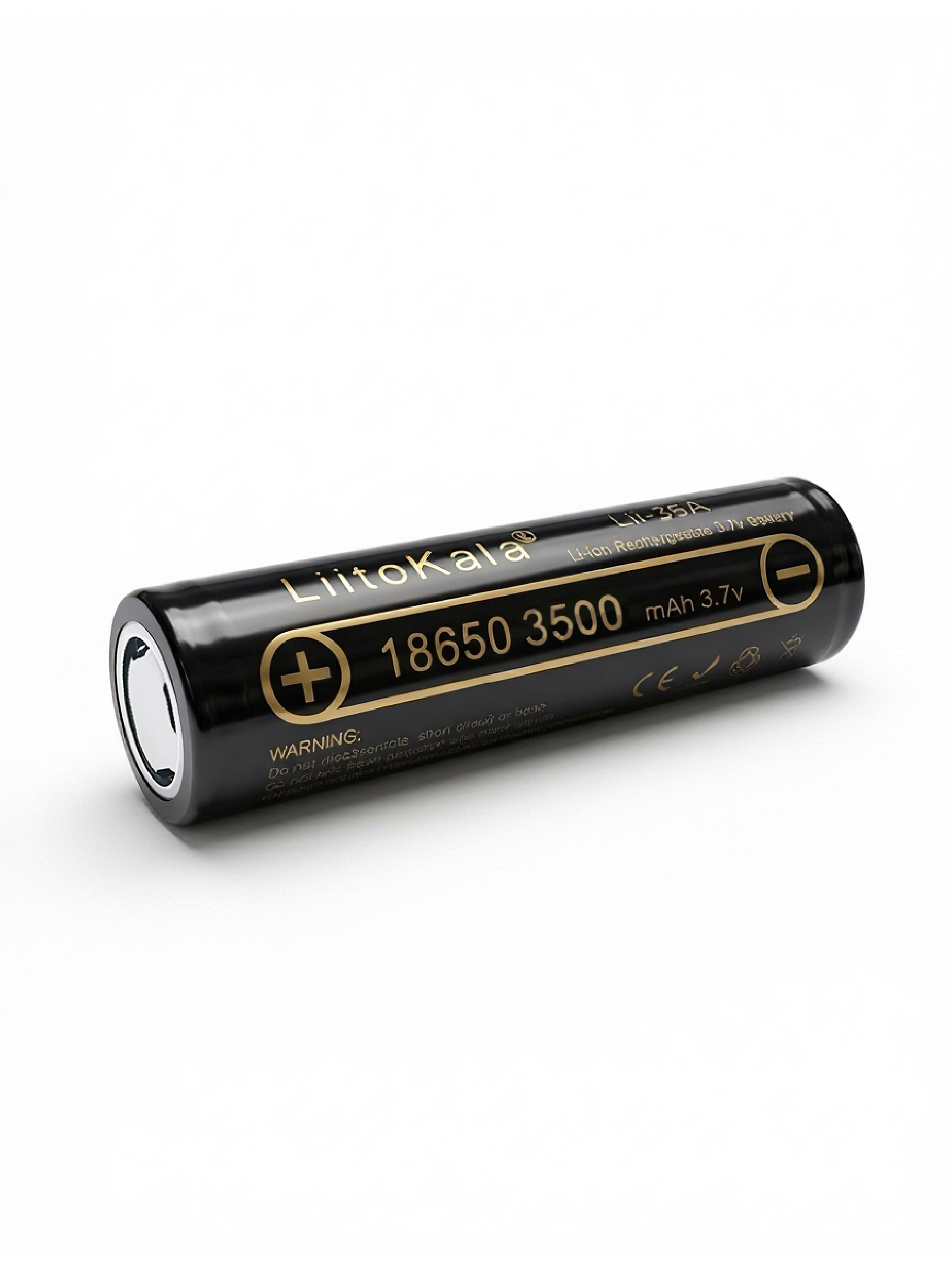 Аккумулятор 18650 Li-Ion LiitoKala Lii-35A 3500mAh 3.7В, плоский плюс