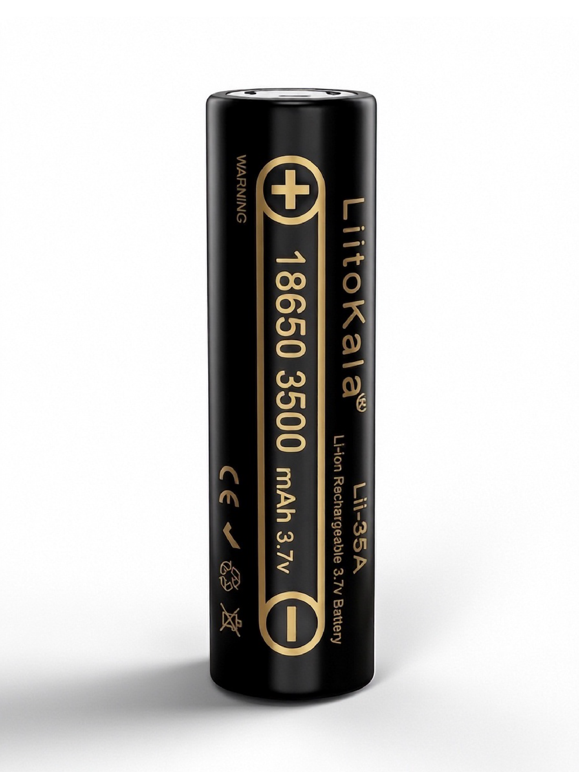 Аккумулятор 18650 Li-Ion LiitoKala Lii-35A 3500mAh 3.7В, плоский плюс