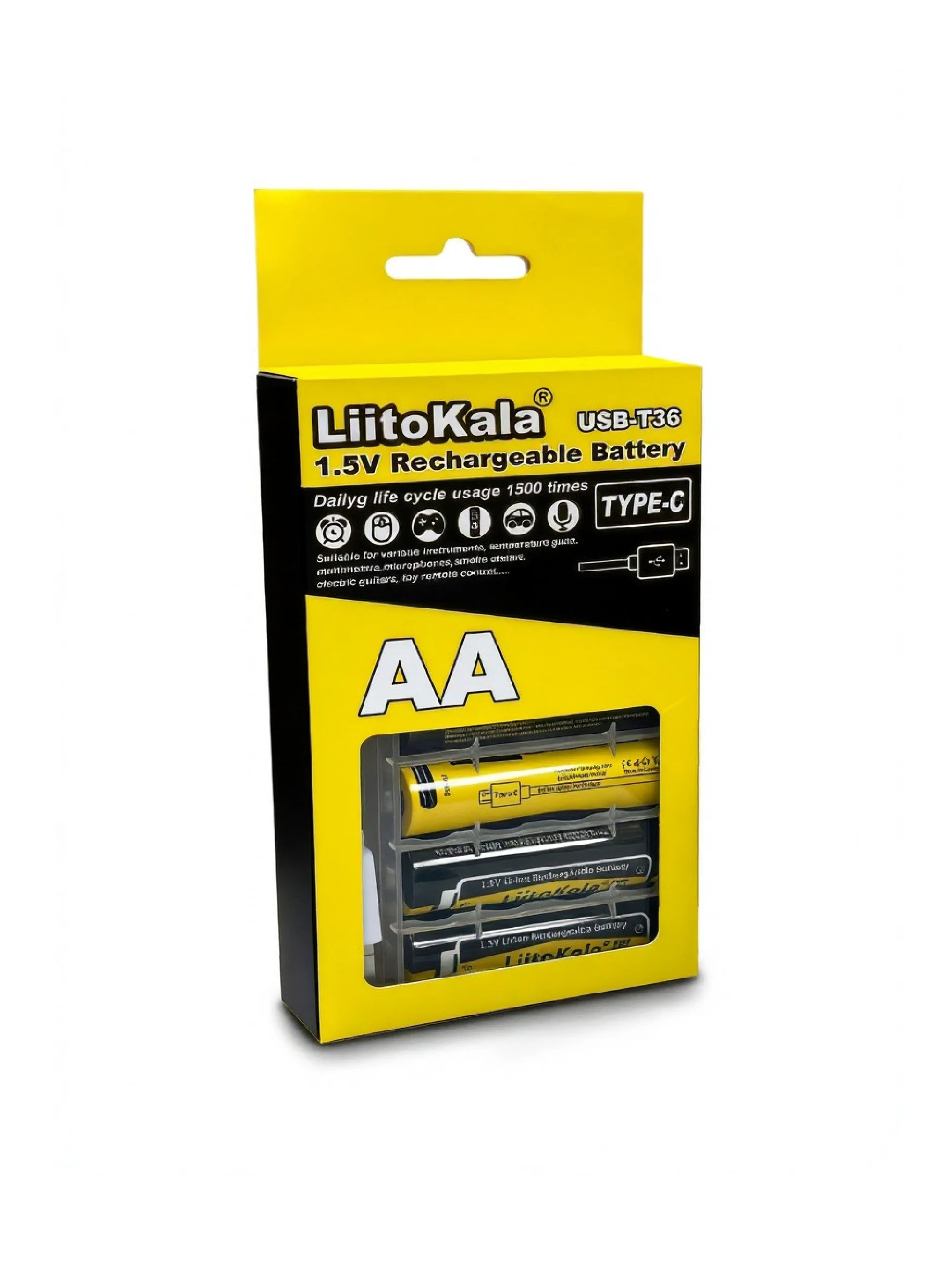 	Аккумулятор LiitoKala АА Li-ion 1.5V с зарядкой Type-C