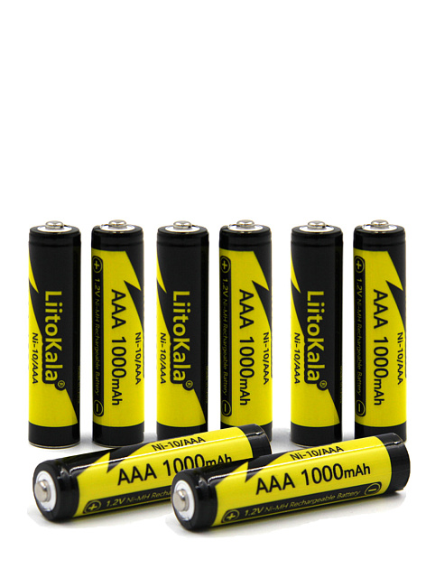 Аккумулятор LiitoKala ААA Ni-MH 1.2В 1000mAh незащищенный (8 шт) в ...