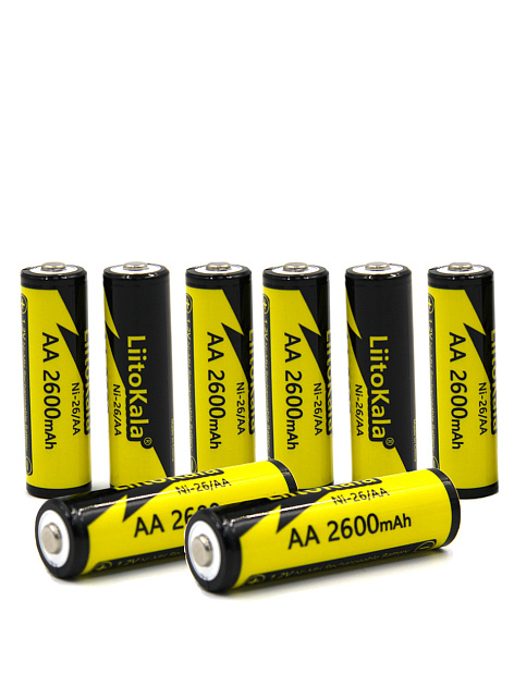 Аккумулятор LiitoKala АА Ni MH 1 2В 2600mAh незащищенный 8 шт в официальном интернет магазине